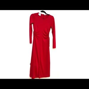 Mango , Long sleeve , Red dress.